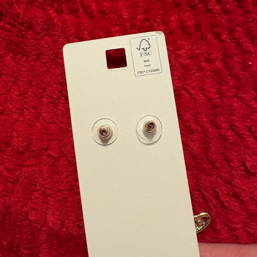 Elegant Gold and Multicolor Crystal Earrings - Picture 3 of 6